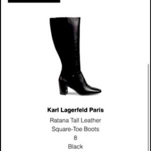 Karl Lagerfeld Ratana Tall Leather Boots